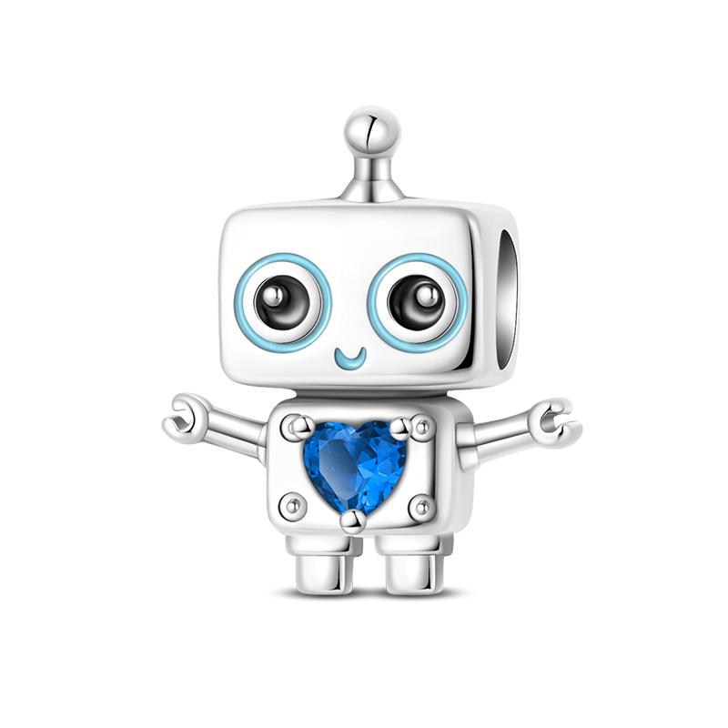 Fairy Tale Charms Copper Fox Rabbit Rose Robot Castle Prince Beads Fit 3Mm Original Bracelets Diy Jewelry Birthday Gift