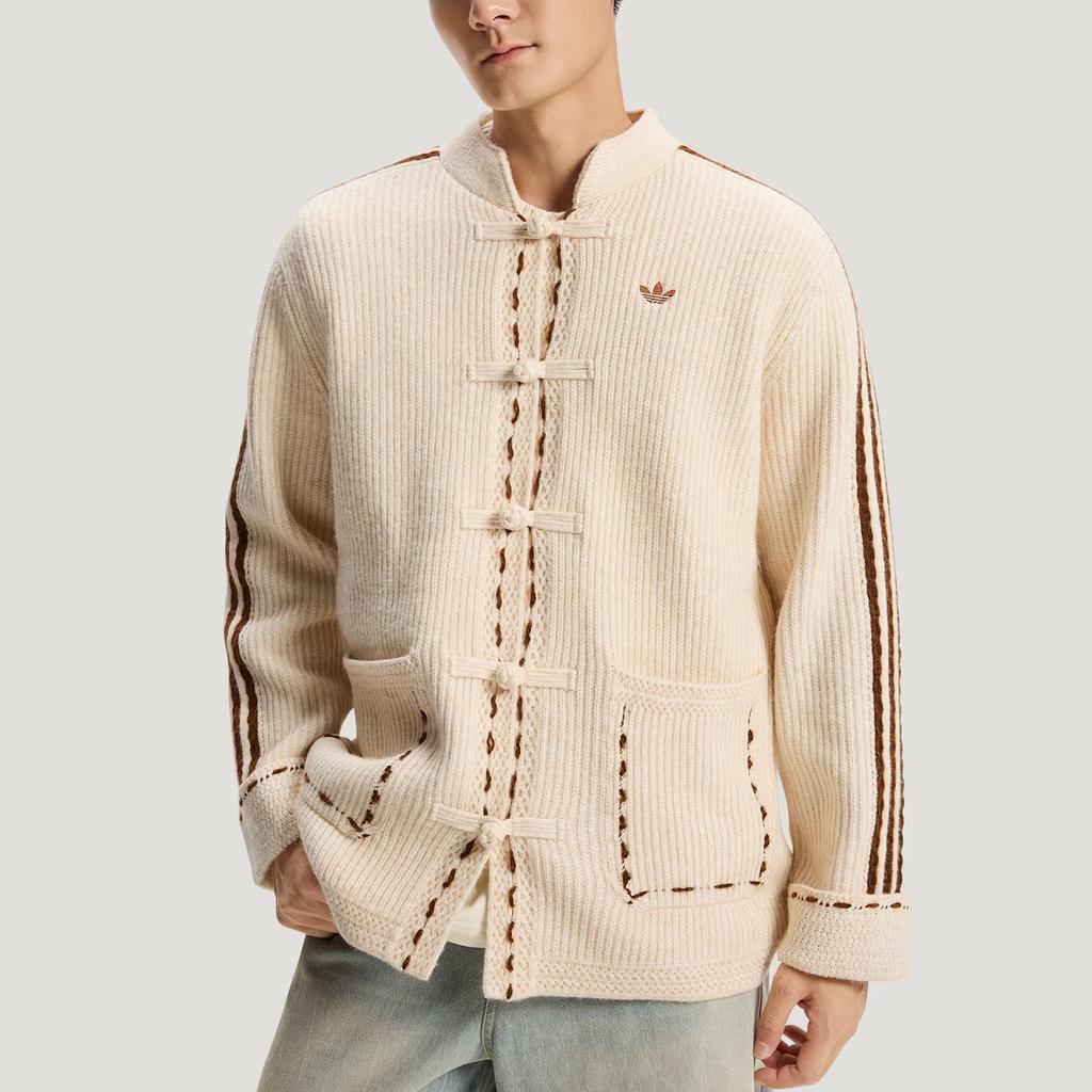 adidas Originals New Year FW25 Knit Jacket CNY New Chinese Style Casual Knit Sports Loose Long Sleeve Jacket Unisex Jacket KR5065