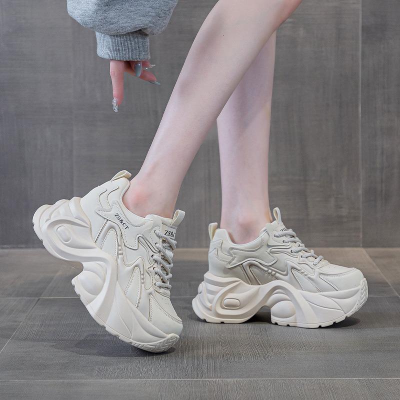 9936 Leather High-top Shoes New Versatile Spring and Autumn Platform Sports Casual Black Retro Shoes