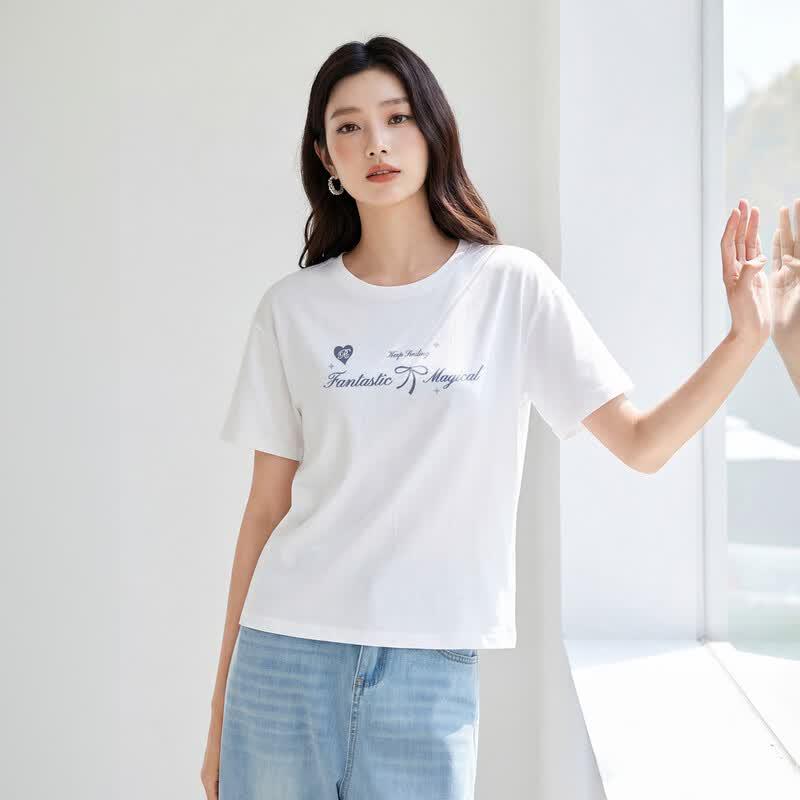 La Chapelle Women's Printed Short Sleeve T-shirt