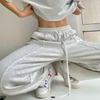 Lightweight Pants Women's Elastic High Waist Sport Pants with Pockets Straight Wide Leg Fitness Trousers for Casual Active Wear