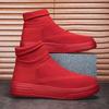 Women Shoes Casual High-Top Flats Couples Platform Sneakers Slip-On Socks Shoes for Men