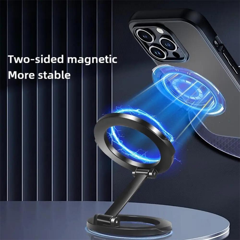 FANGTUOSI 2025 Foldable Magnetic Phone Holder for Magsafe Gym Treadmill Universal Folding Car Holder Magnetic Smartphone Stand