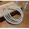 Vintage Faux Pearl Necklaces White Imitation Pearl Chain Choker Necklace Temperament Beaded Necklace For Wedding Party Wear