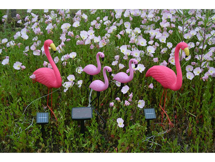 Large LED Solar Flamingo Lawn Light - Outdoor Decorative Animal Courtyard Accent