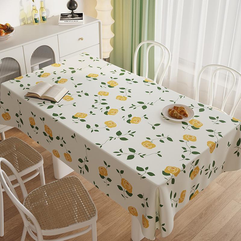 Tablecloth Leave-In Waterproof, Oil-Proof And Scalding Leave-In Rectangular Dining Table Cloth Small Fresh Internet Celebrity Tablecloth Coffee Table