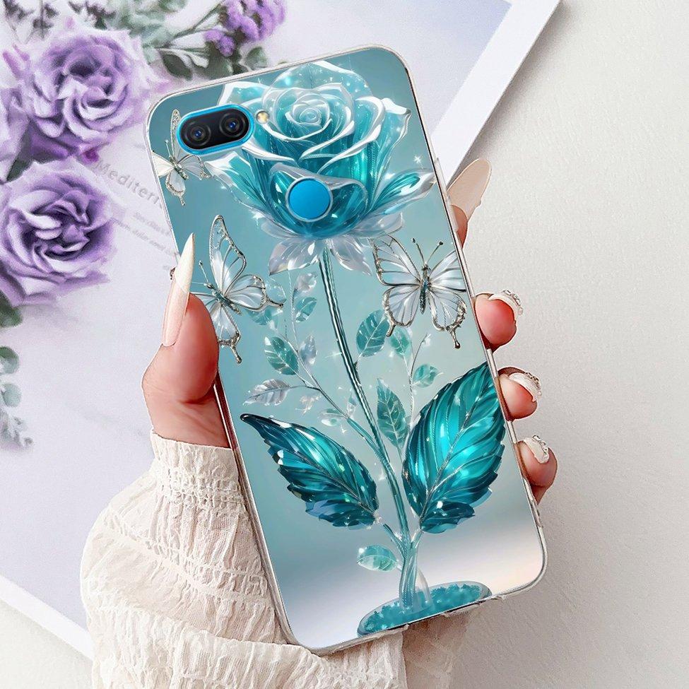 Clear For Oppo A12 CPH2077 CPH2083 Cover For Oppo A12 Case Luxury Butterfly Love Fashion Flowers Cool Lion Cute Painted