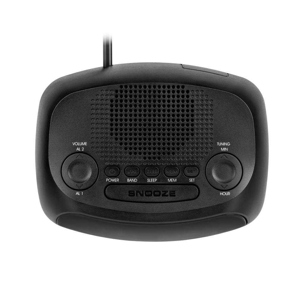 Radio sveglia Kruger&Matz con memoria per 20 stazioni, doppio timer sveglia e funzione snooze
