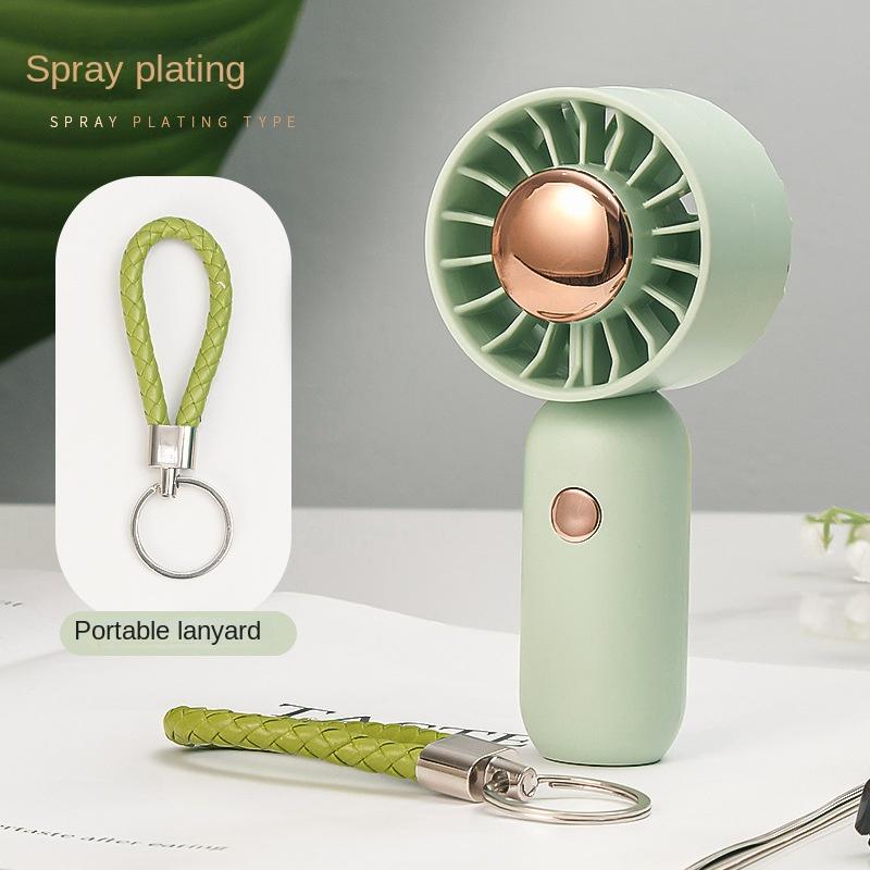 Ruční malý ventilátor s USB nabíjením, mini přenosný studentský kolejní stolní tichý ventilátor, dobíjecí vzduchový chladič s 3 rychlostmi