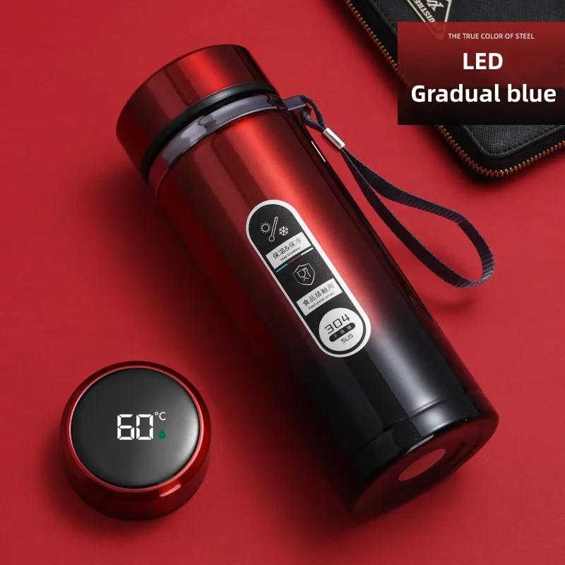 Bottiglia termica in acciaio inossidabile da 500 ml-1 litro con display della temperatura a LED Bottiglia per acqua da tè Sus304 Borraccia sottovuoto Tazze portatili