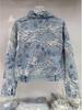 2025 Spring/Autumn Loose Lace Floral Embroidered Denim Jacket