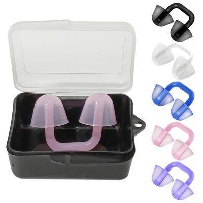 Soft Silicone Swimming Nose Clip Safety Gear Reusable Waterproof Nose Plug Prevent Choking Multicolor Swim Nose Protector