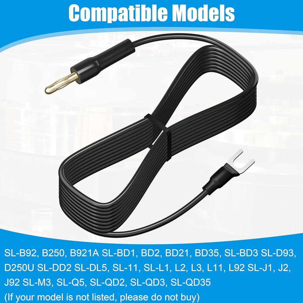 79.9-Inch Turntable Ground Wire for Turntable Custom Plug Electroplating Long Process (C Vinyl Ground Wire Banana Plug)