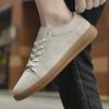 Fashion Fashion Suede Leather Men Casual Vulcanized Shoes Comfy Flat Walking Board Shoes Genuine Leather Outdoor Antiskid Walking Shoes