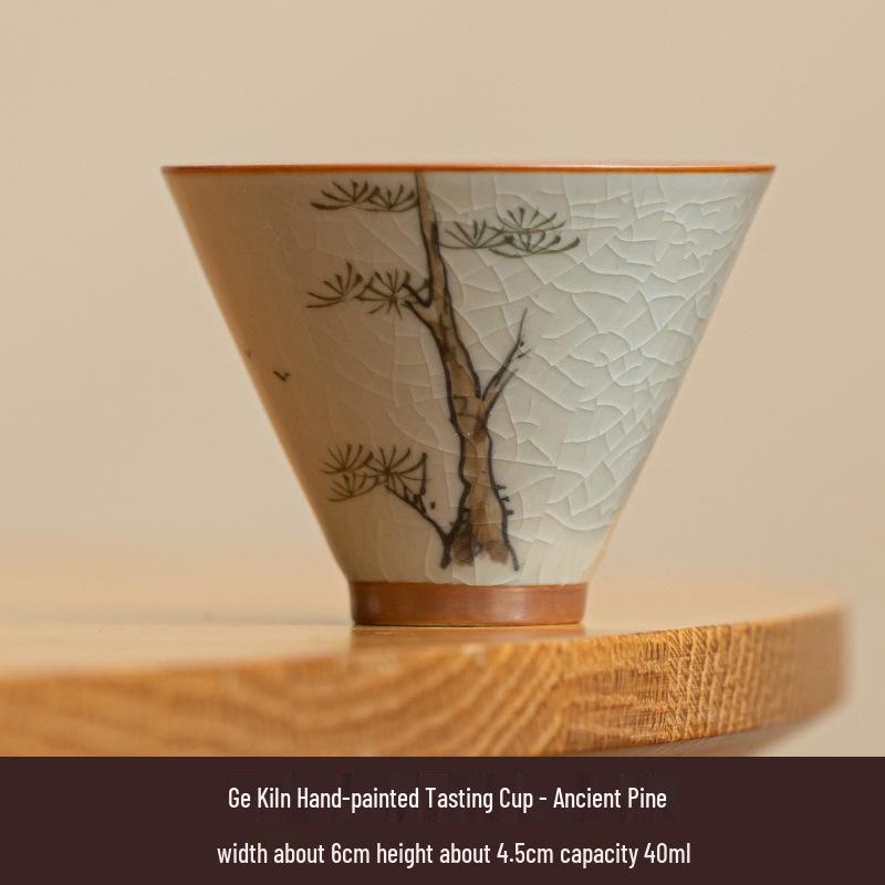 Portable Hand-Painted Travel Tea Set with One Pot and Four Cups – Perfect Business Gift