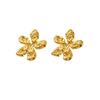 Exquisite Gold Geometric Flower Stud Earrings with Durable Vacuum Plating