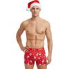 Lee Cooper Herren Weihnachtsboxershorts 2 Stück Baumwolle Muster Weihnachtsmann