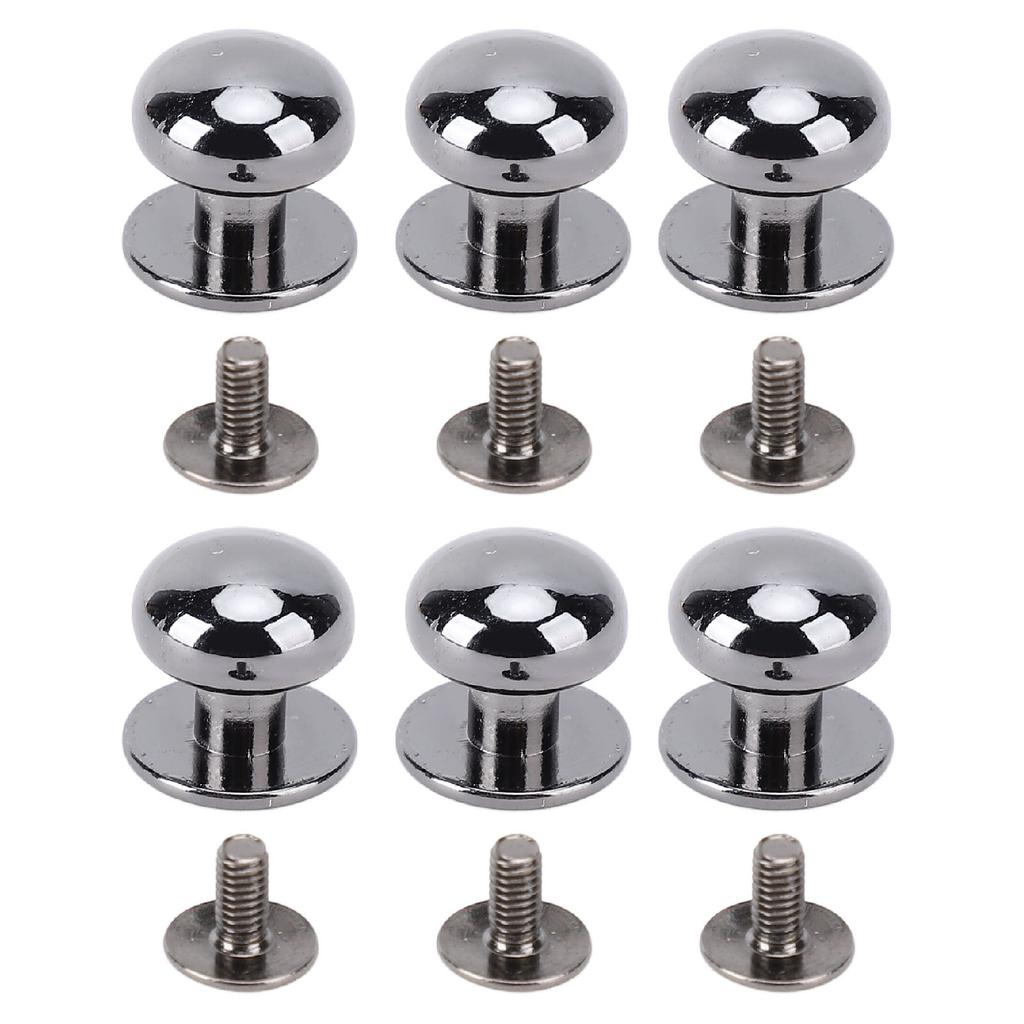 20 Sets Ball Head Stud Rivets 12mm High Hardness Screw Back Design Round Head Rivets for Handcraft