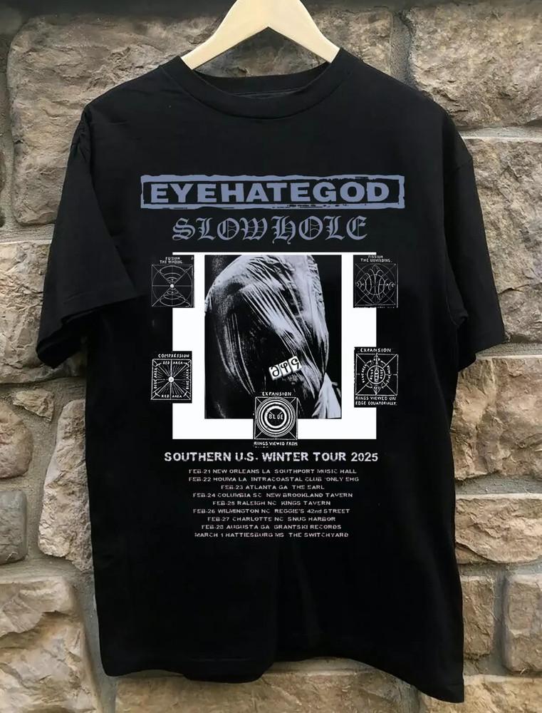 EyeHateGod Зимний Тур 2025 Slowhole Футболка Размеры S-5XL Унисекс Футболка L