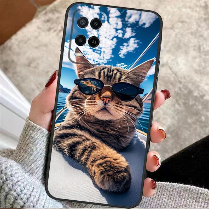 Kitted Cats Cute Case For Oppo A38 A74 A94 A54 A18 A58 A78 A98 A80 A60 A40 A96 A76 A16 A15 A17 A57 A77 A5 Pro