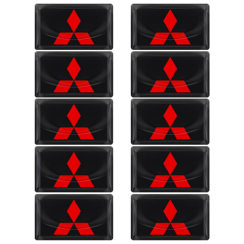 3D Epoxy Resin Car Styling Stickers Decorations For Mitsubishi ASX Lancer Pajero Outlander L200 EVO Lancer EX