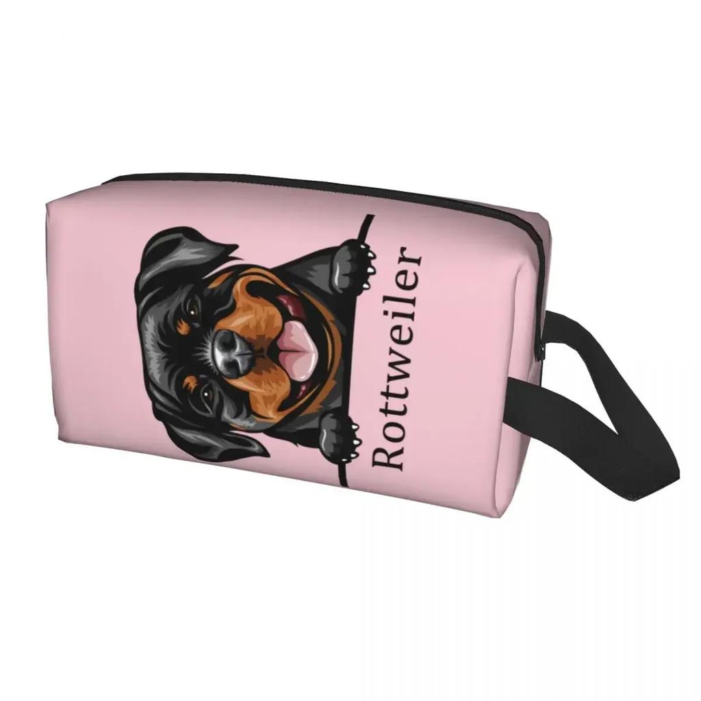 Travel Peeking Dog Jack Russell Terrier Toiletry Bag Portable Cosmetic Makeup Organizer for Women Beauty Storage Dopp Kit Box