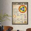 Yoga Poster Home Exercise Gym Yoga Ashtanga Chart Pose Health Poster Canvas Painting Print Wall Art Picture Living Room Decor