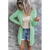 Spring and summer new women's long buttoned solid color casual sun-protective long-sleeve cardigan jacket