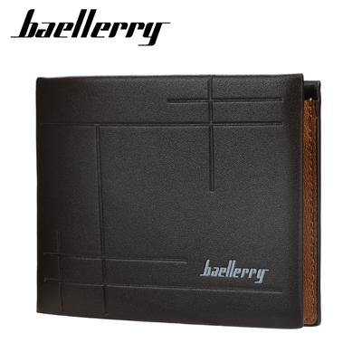 Portafogli vintage da uomo, design aziendale, classico, corto, bifold, porta carte alla moda