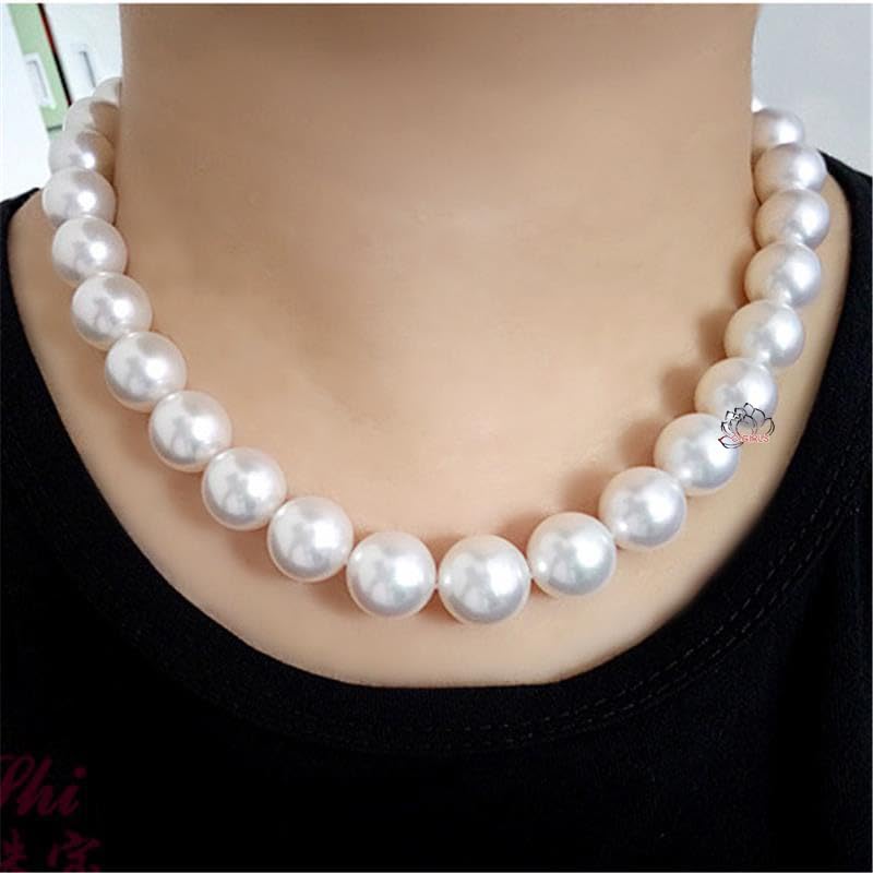 C-Girls Pearl Shop - Accessory Specialty Store - Formal Occasions Necklace - Extra Large Hanadama Pearl 12mm Pearl 50cm White - Gift Wrapping