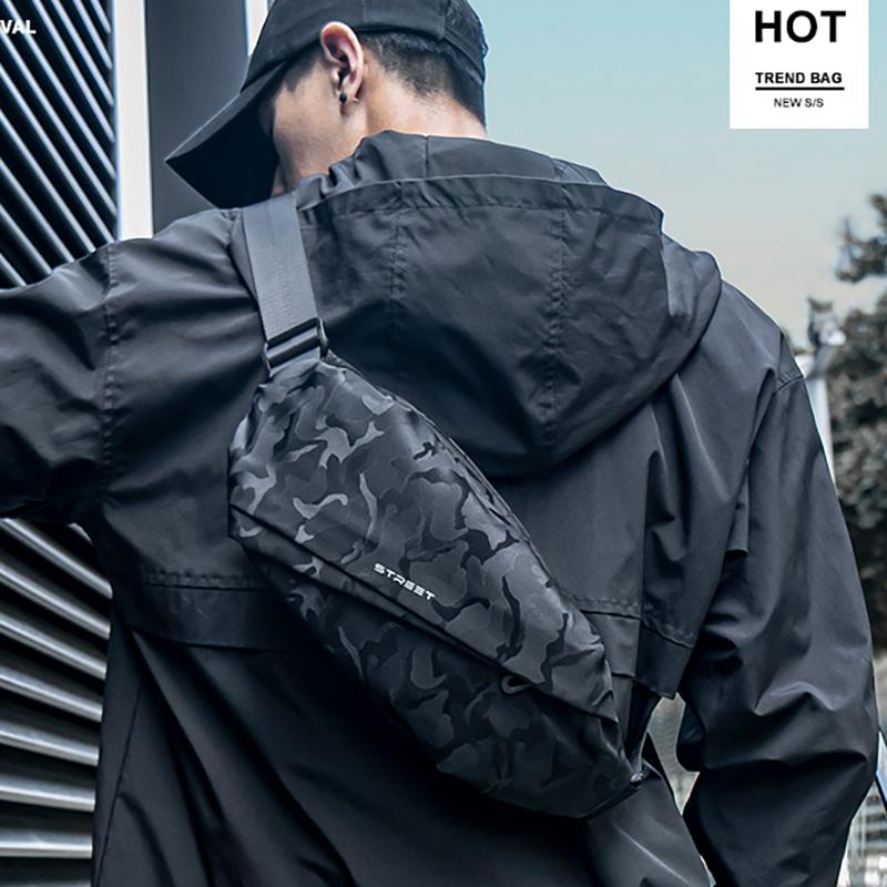 Taška přes rameno pro muže Ramenní batoh Malý Crossbody Hrudní batoh Cestování Turistika Vodotěsný Ležérní Módní Hrudní taška