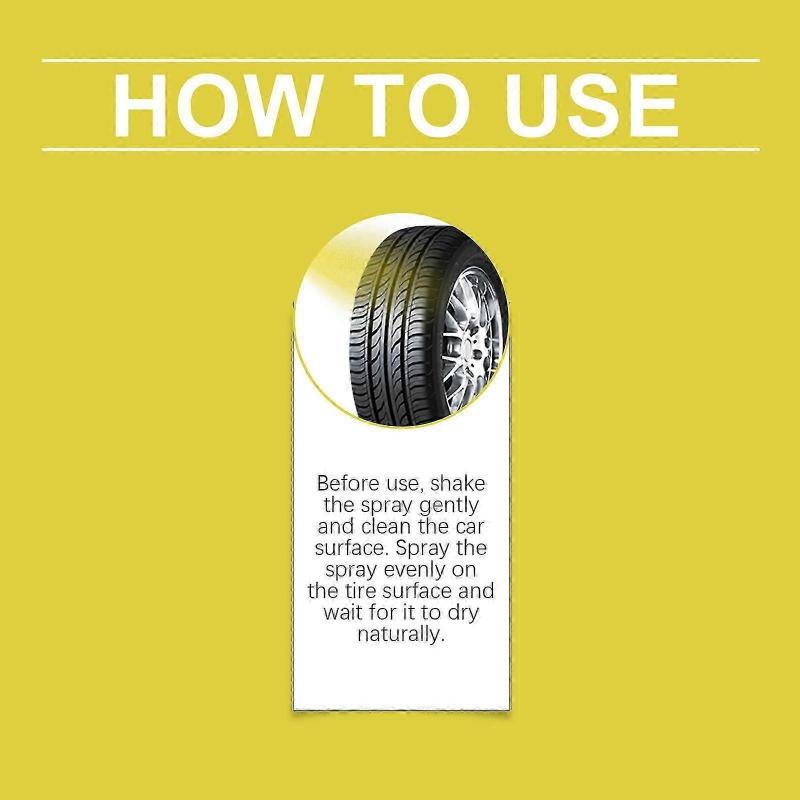 Car Wheel Shine Spray 120ml | Instant Tire Gloss & Protective Coating | Easy To Use, Durable UV & Dirt Resistance for All Vehicle Models
