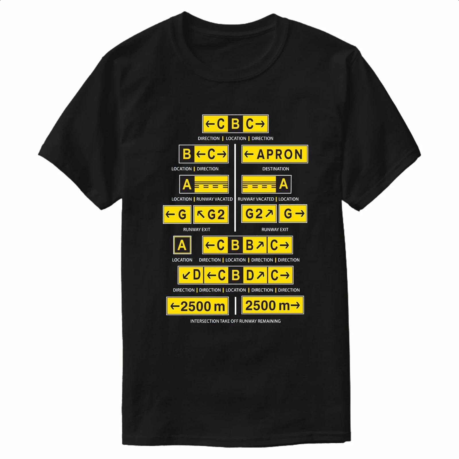 Airport Traffic Marking Printed Interesting Aviation TShirt 100 Cotton ONeck Short Sleeve Casual Mens Tshirt Size S3XL S