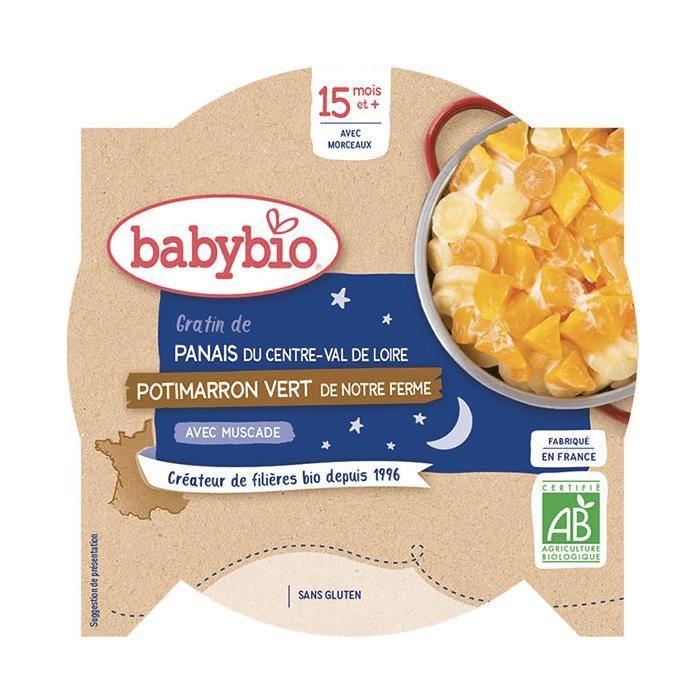 Babybio Abendessen Pastinake Kürbis Grün +15 Monate Bio 260g