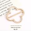 Pearl Rhinestone Waist Buckle Scarf Fastener Hem Knot Button for Women