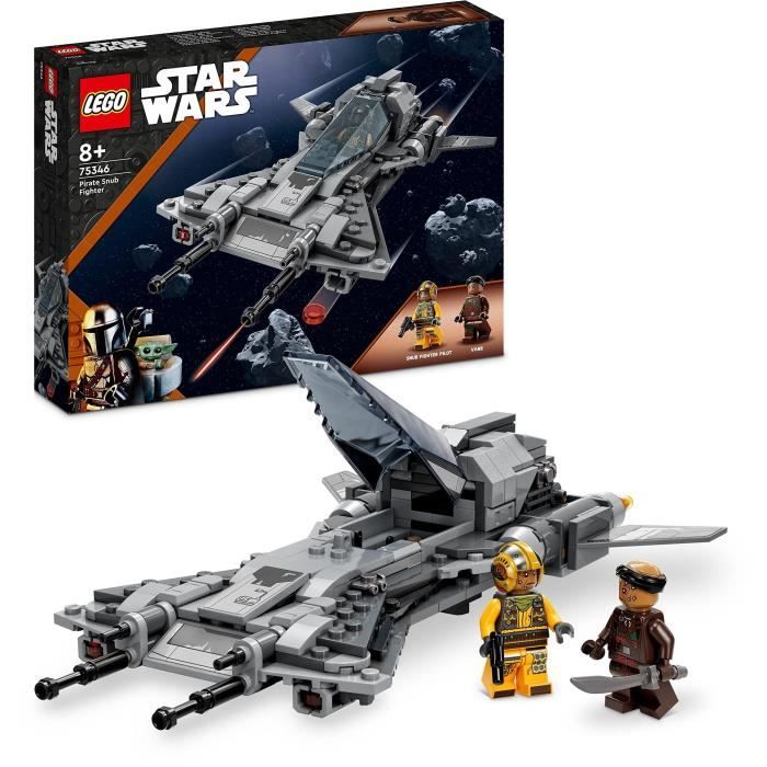 Lego® star wars 75346 le chasseur pirate, jouet avec minifigurines pilote et vane, le mandalorien
