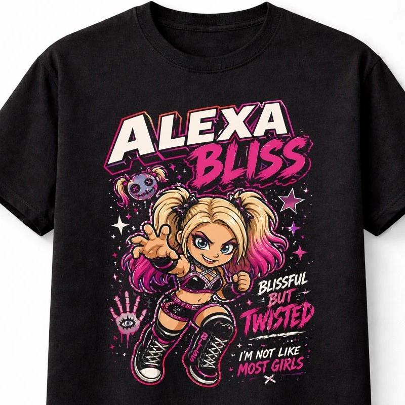 Alexa Bliss Twisted Goddess Wrestling Graphic Blissful Unisex TShirt S
