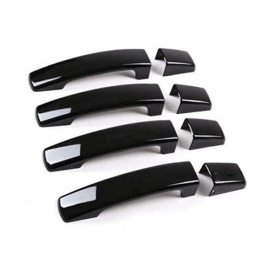 Glossy Black Car Door Handle Cover Trim For Land Rover L320 LR2 LR3 2005 - 2008