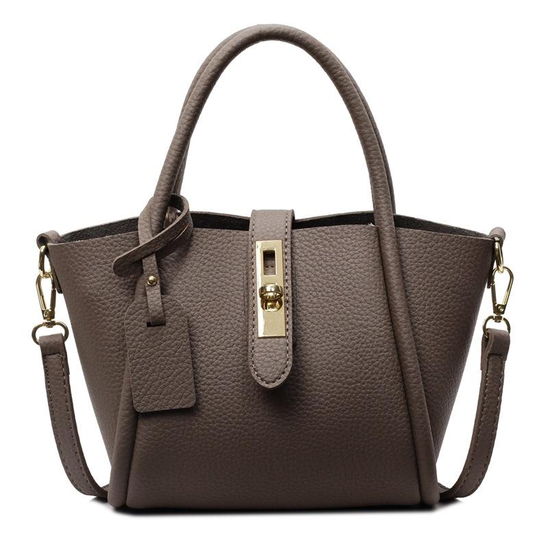 

Оптовая продажа корейская легкая роскошь простой узор личи портативная сумка-ведро модная универсальная дорожная сумка в стиле кэжуал женская сумка-мессенджер