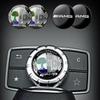 HAKY6 29mm Car Central Multi-media Control Button Keys Sticker For Mercedes Benz B/C/E/S Class A Class C200L GLC GLK CLA Accessories