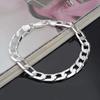 925 Sterling Silver Bracelet Sideways Silver Bracelet 6MM8MM10MM Bracelet Men & Women Jewelry