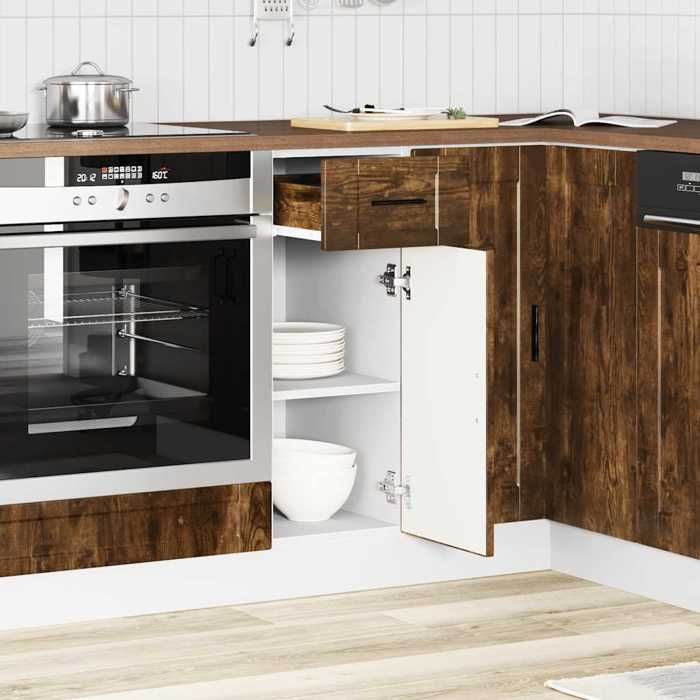 VidaXL Kitchen Cabinet Porto Smoked Oak Engineered Wood 853942