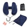 HIKOTO Neck Pillow, Featured In Mina and Recommended by Physical Therapists, Ultra-Lightweight, 240g, Airplane Cushion with Hood and Hat, Memory Foam