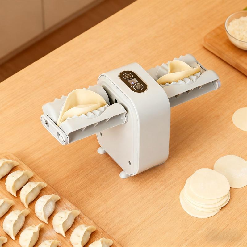 USB Rechargeable Electric Dumpling Maker Automatic Manual Function Fast Cooking Tool Dishwasher Safe PP Kitchen Gadget