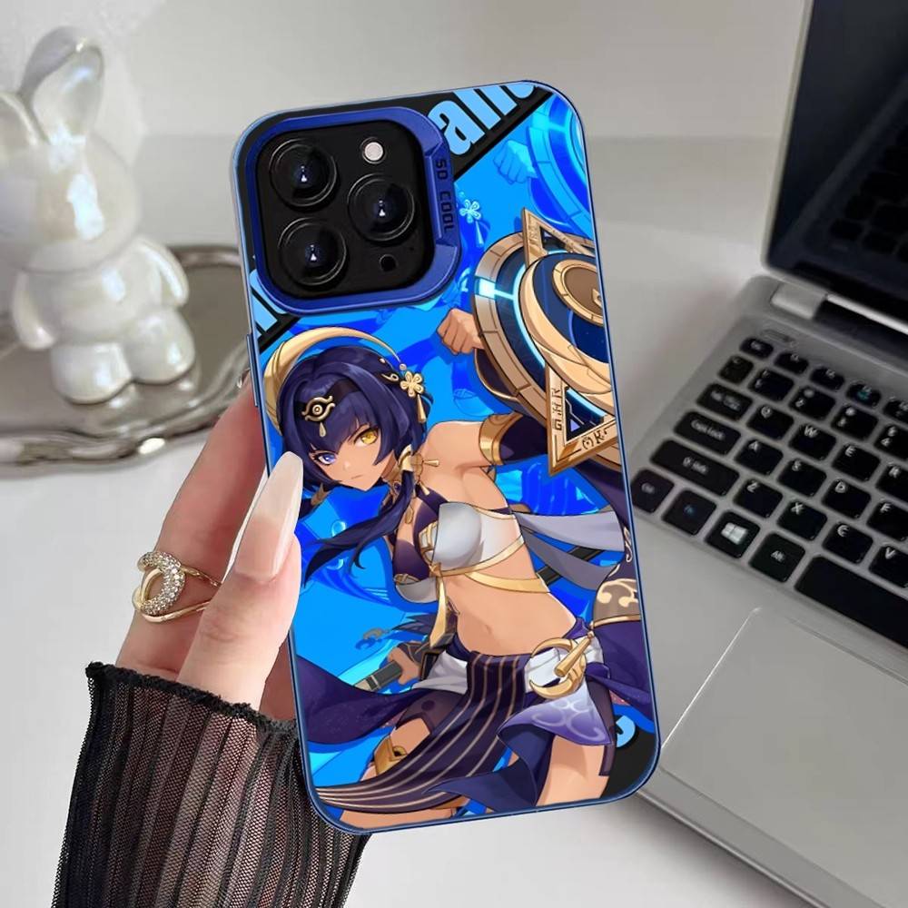 Candace Genshin Impact Phone Case For IPhone 17 16 15 14 13 12 11 Plus Pro Max Multicolor Aurora Laser Shockproof Funda Cover