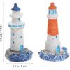 Toyvian 4pcs Mini Lighthouse Decor Mediterranean Figurines Ornaments Miniature Landscaping Decorations (Random Pattern)
