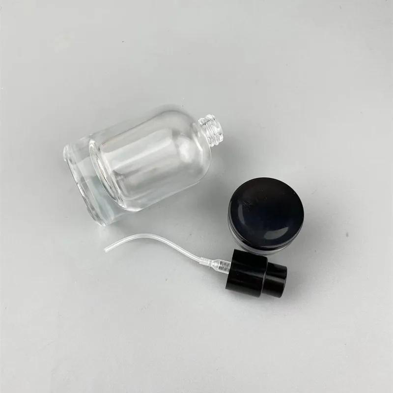 30ml leere, nachfüllbare Parfümflasche aus Glas, zylindrische Unterflasche, tragbare Parfümzerstäuberbehälter, Probenflasche