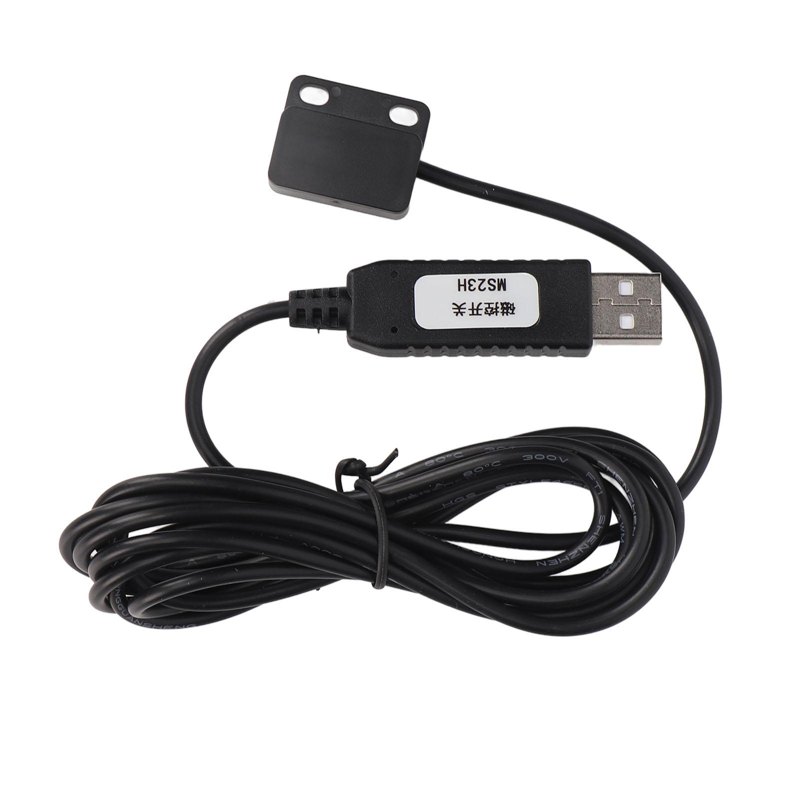 

USB Magnetic Sensor Switch Customizable Black ABS Widely Compatible USB Keyboard Switch Cable for Printer Monitoring