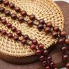 Religious Wood Beads Necklace with Storage Bag Crucifix Pendant Chain Handmade Rosary Necklace  Men