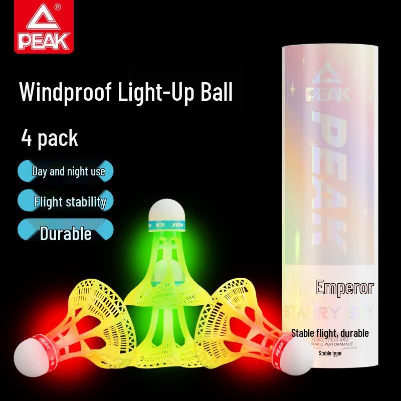 PEAK Luminous Outdoor Nylon Badminton Shuttlecock